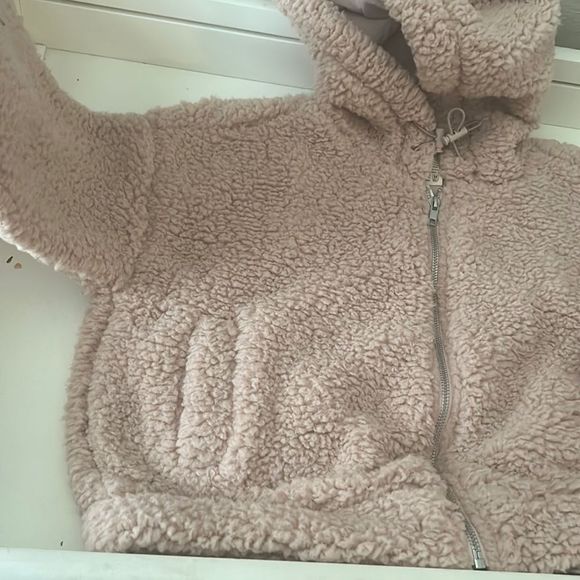 RSQ Solid Cozy Womens Blush Sherpa Jacket Size Medium - Picture 4 of 11